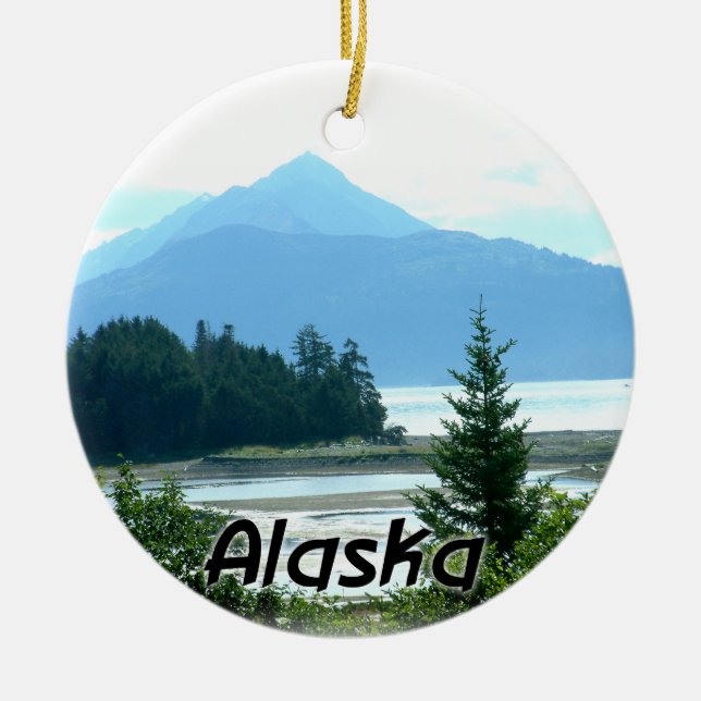 Alaska-Keramik-Weihnachtsverzierung Keramik Ornament (Vorne)