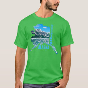 Alaska Ketchikan Souvenir Snow Mountain Staat Scen T-Shirt