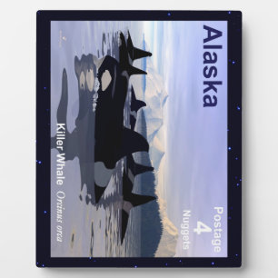 Alaska Killer Whales Briefmarke Fotoplatte