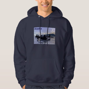 Alaska Killer Whales Briefmarke Hoodie
