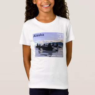 Alaska Killer Whales Briefmarke T-Shirt