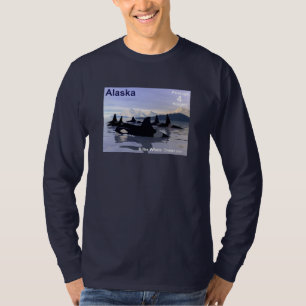 Alaska Killer Whales Briefmarke T-Shirt