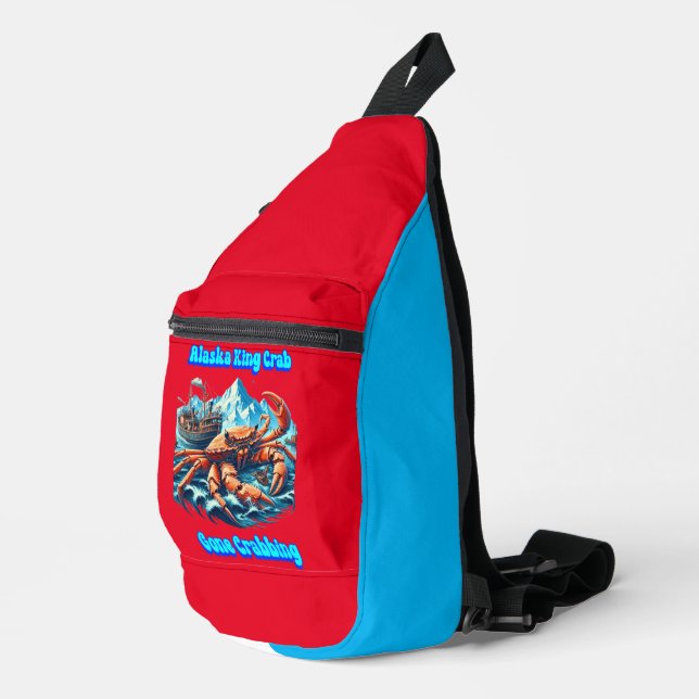 Alaska King Crab Old Crabby Bastard Crossbody Bag (Rechte Ecke)