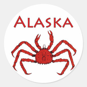 Alaska-Königskrabbe Runder Aufkleber