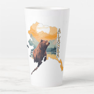 Alaska Kontur Bear and Mountains Milchtasse