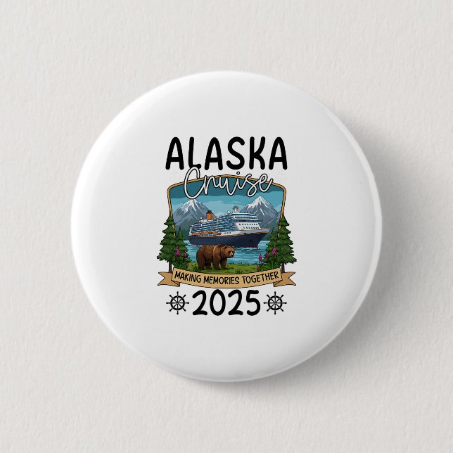 Alaska-Kreuzfahrt 2025  Button (Vorderseite)