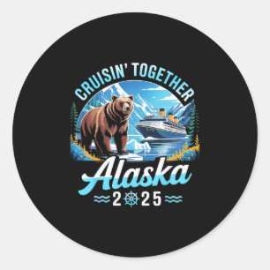 Alaska Kreuzfahrt 2025 Cruisin Together Familienur Runder Aufkleber