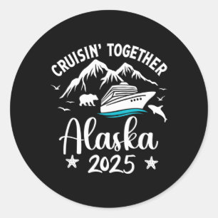 Alaska-Kreuzfahrt 2025 Familien-Sommerferien Reise Runder Aufkleber