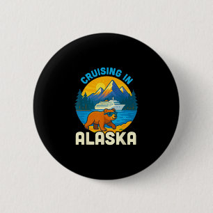 Alaska Kreuzfahrt 2025 Lustiges Design Kinder Jung Button