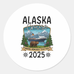 Alaska-Kreuzfahrt 2025  Runder Aufkleber
