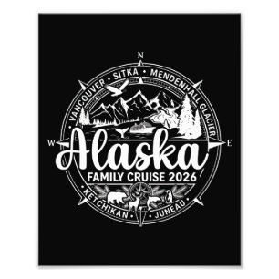 Alaska-Kreuzfahrt 2026 Familie Alaskische Ferien Fotodruck