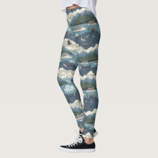Alaska-Kreuzfahrt-Abenteuer-Gletscher-Schiff-Desig Leggings