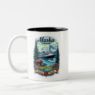 Alaska-Kreuzfahrt passende Familie Freunde Geschen Zweifarbige Tasse
