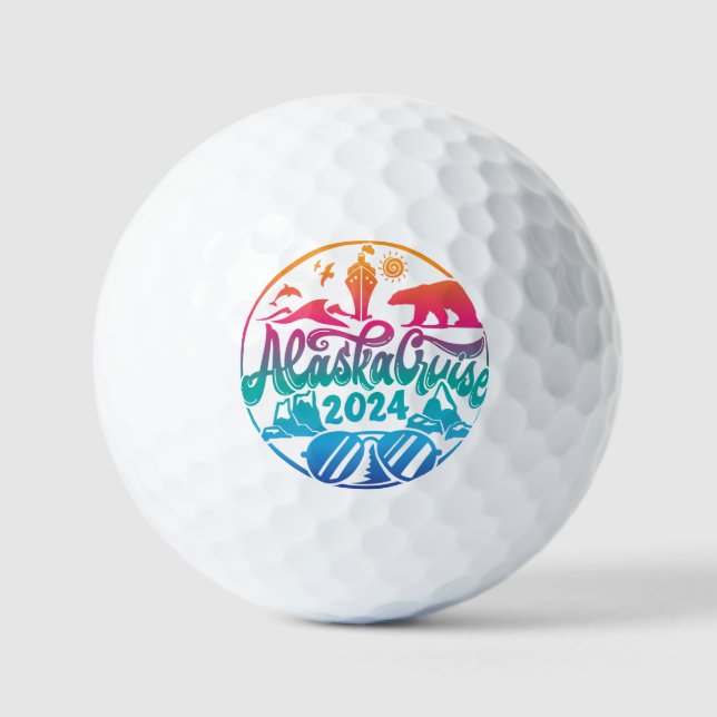 Alaska Kreuzfahrt Schifffahrt Gestaltung Golfball (Vorderseite)