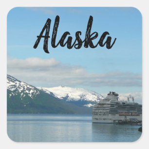 Alaska-Kreuzfahrt Urlaub Reisefotografie Quadratischer Aufkleber