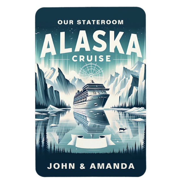 Alaska-Kreuzfahrtschiff-Kabinenmagnet Magnet (Vertikal)