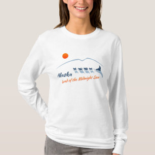 Alaska. Land des MitternachtsSun - Farblogo T-Shirt