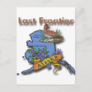 Alaska Letzte Frontier-Blume Postkarte