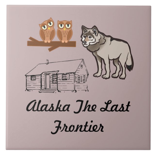 Alaska letzte Grenze Fliese (Vorderseite)
