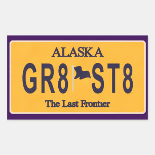 Alaska letzte Grenze Rechteckiger Aufkleber