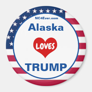 Alaska LIEBEN TRUMP Patriotic Kühlschrank Magnet