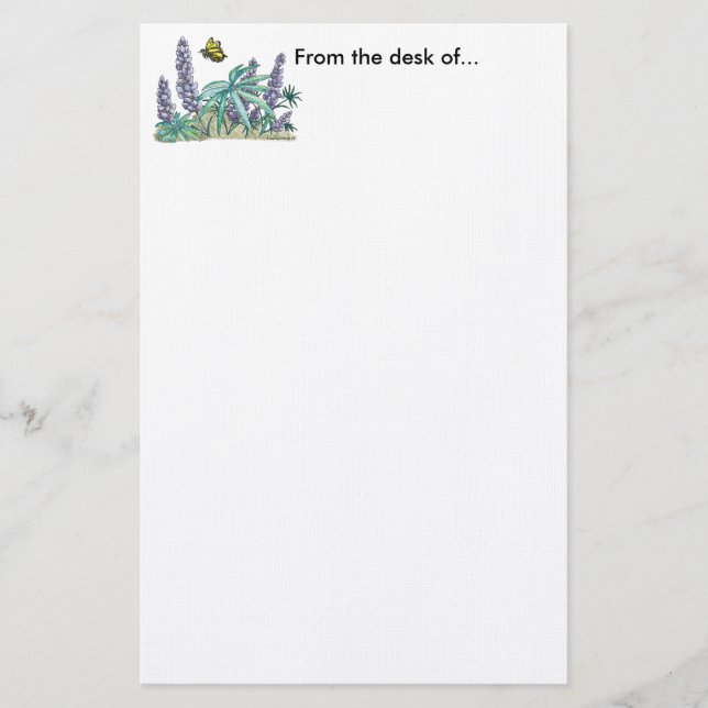 Alaska Lupine Watercolor Briefpapier (Vorderseite)