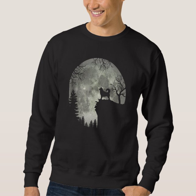 Alaska Malamute And Moon Halloween Sweatshirt (Vorderseite)