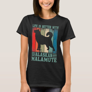 Alaska Malamute Hund mit Alaskan Malamute T-Shirt