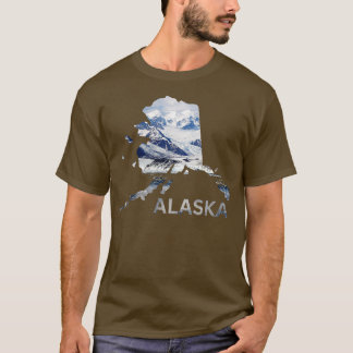 Alaska Map Kontur TShirt