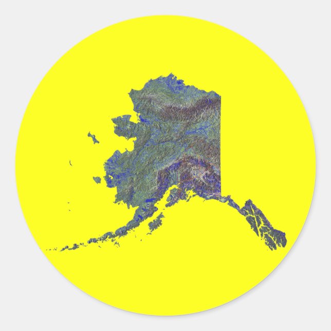 Alaska Map Sticker (Vorderseite)
