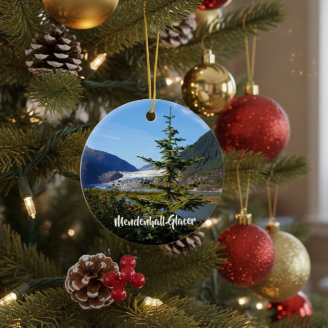 Alaska Mendenhall Glacer Juneau Keramik Ornament (Von Creator hochgeladen)