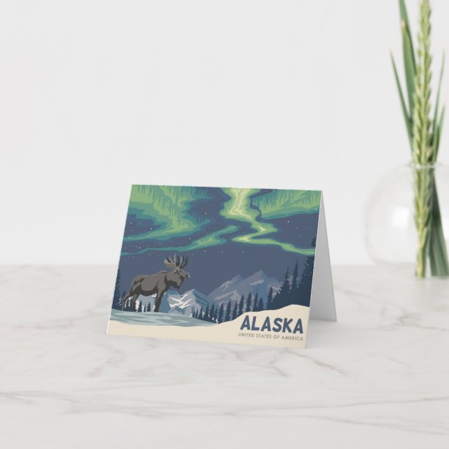 Alaska mit Elose Dankeskarte (Vorderseite)