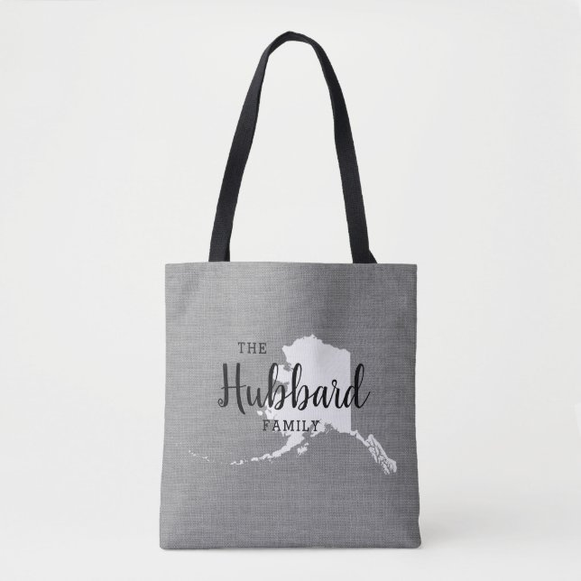 Alaska Monogram Staat Tote Bag Tasche (Vorderseite)