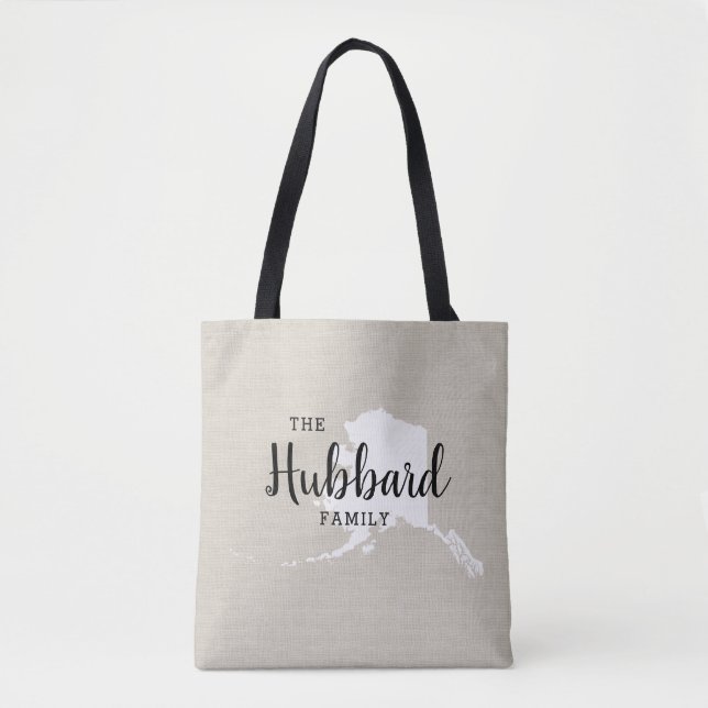Alaska Monogram Staat Tote Bag Tasche (Vorderseite)