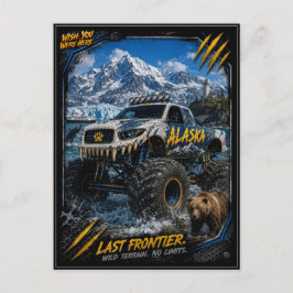 Alaska Monster Truck Gelände Kunst Postkarte
