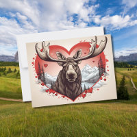 Alaska Moose Herzlicher Gebirgshang