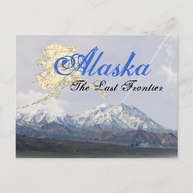 Alaska Mount McKinley Post Card Postkarte (Vorderseite)