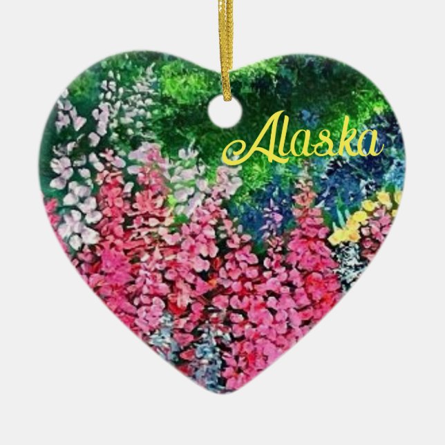 Alaska Mountains wi_Alaska Keramik Ornament (Vorne)