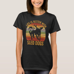 Alaska Mushing Hundeschlitten Fahrer Huskies Winte T-Shirt