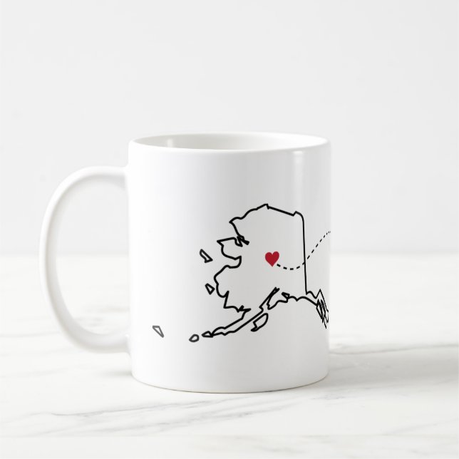 Alaska nach Idaho - Heart2Heart Kaffeetasse (Links)