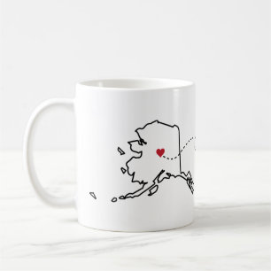 Alaska nach West Virginia - Herz2Herz Kaffeetasse