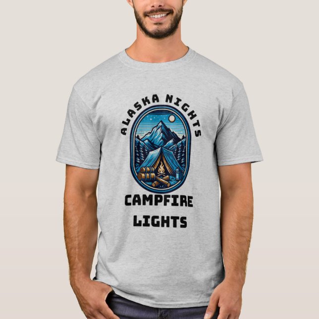 Alaska Nächte, Campfire Leuchten T-Shirt (Vorderseite)
