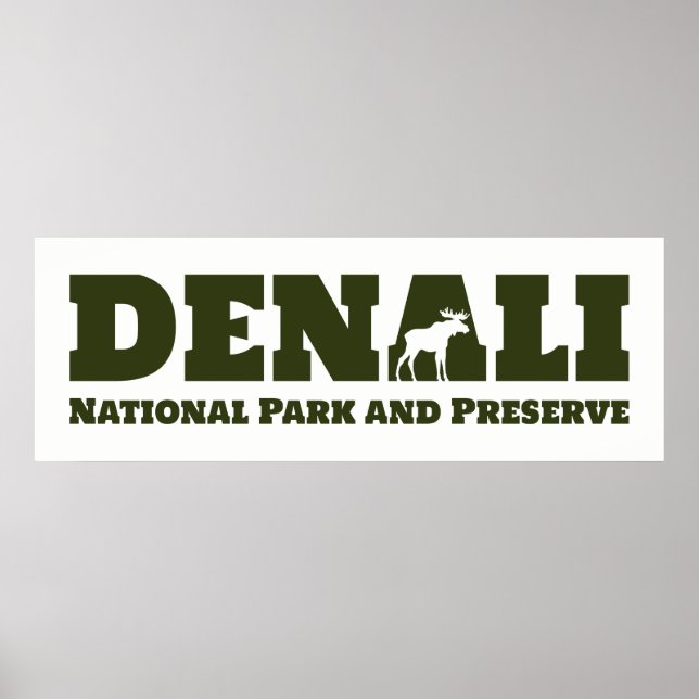 Alaska. Nationalpark Denali und Erhaltung Poster (Vorne)