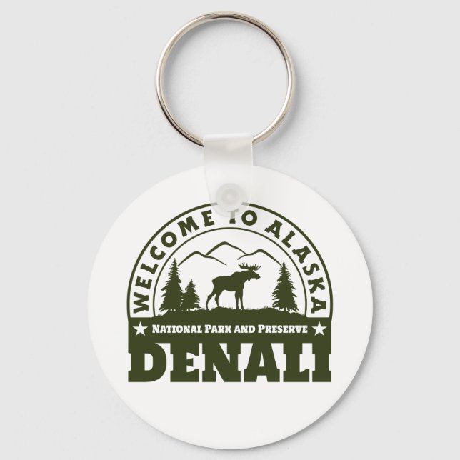 Alaska. Nationalpark Denali und Erhaltung Schlüsselanhänger (Vorderseite)