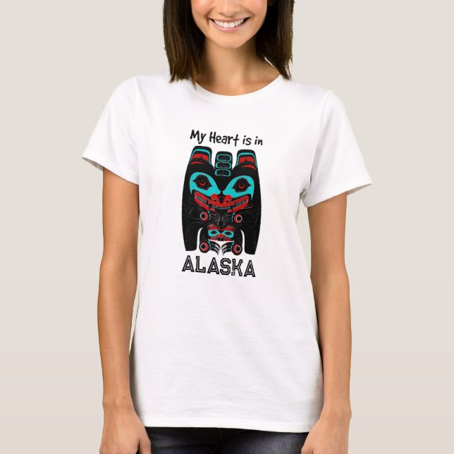Alaska Native American Pride Indigenous Art Spirit T-Shirt (Vorderseite)