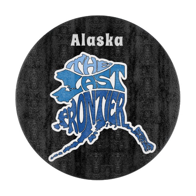 Alaska Nickname Word Art Schneidebrett (Vorderseite)