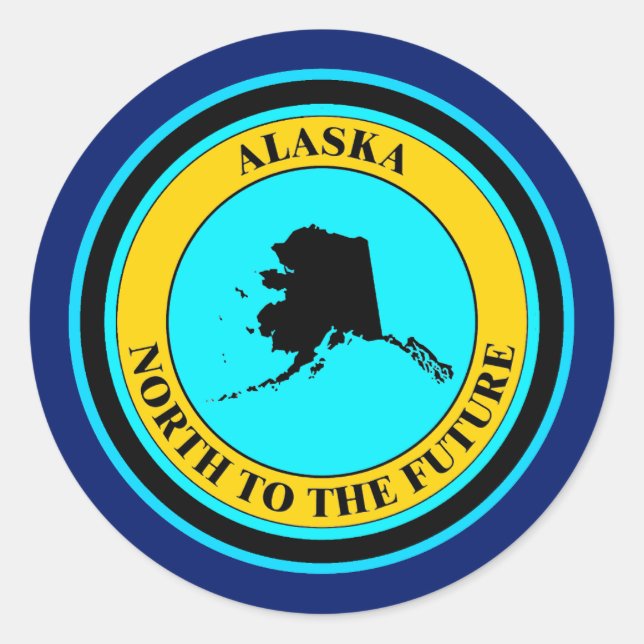 ALASKA NORDEN FÜR DIE ZUKUNFT RUNDER AUFKLEBER (Vorderseite)
