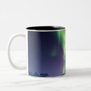 Alaska Nordlicht Szene Zweifarbige Tasse