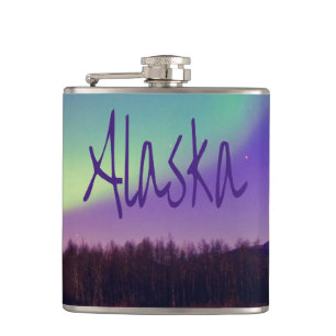 Alaska Nordlichter - See Flachmann