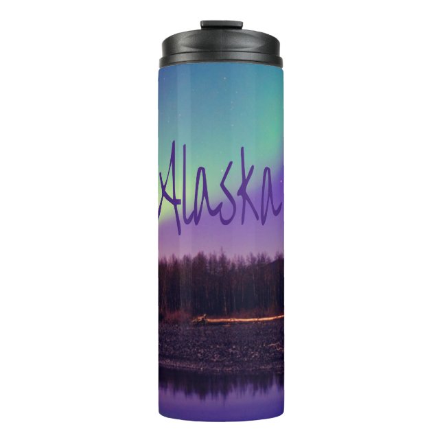 Alaska Nordlichter - See Thermosbecher (Vorderseite)